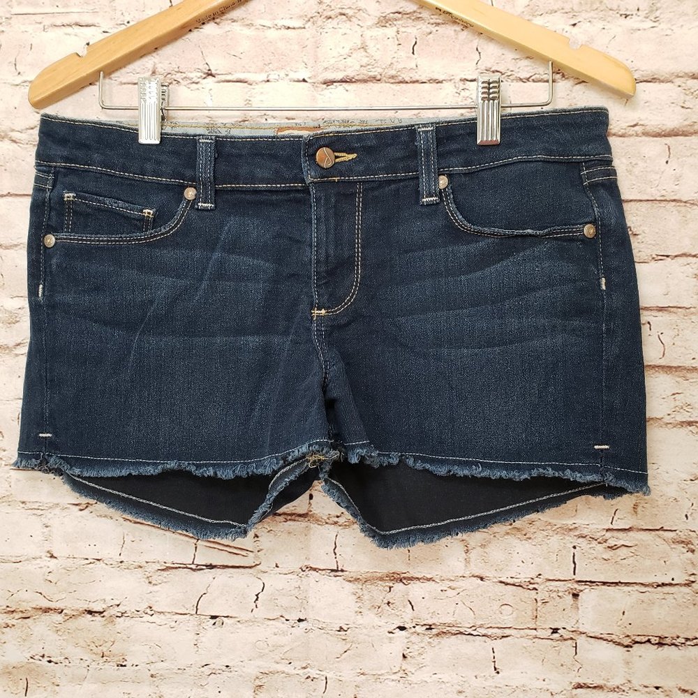 Paige Silver Lake Denim Jean Cut Off Shorts Sz 32